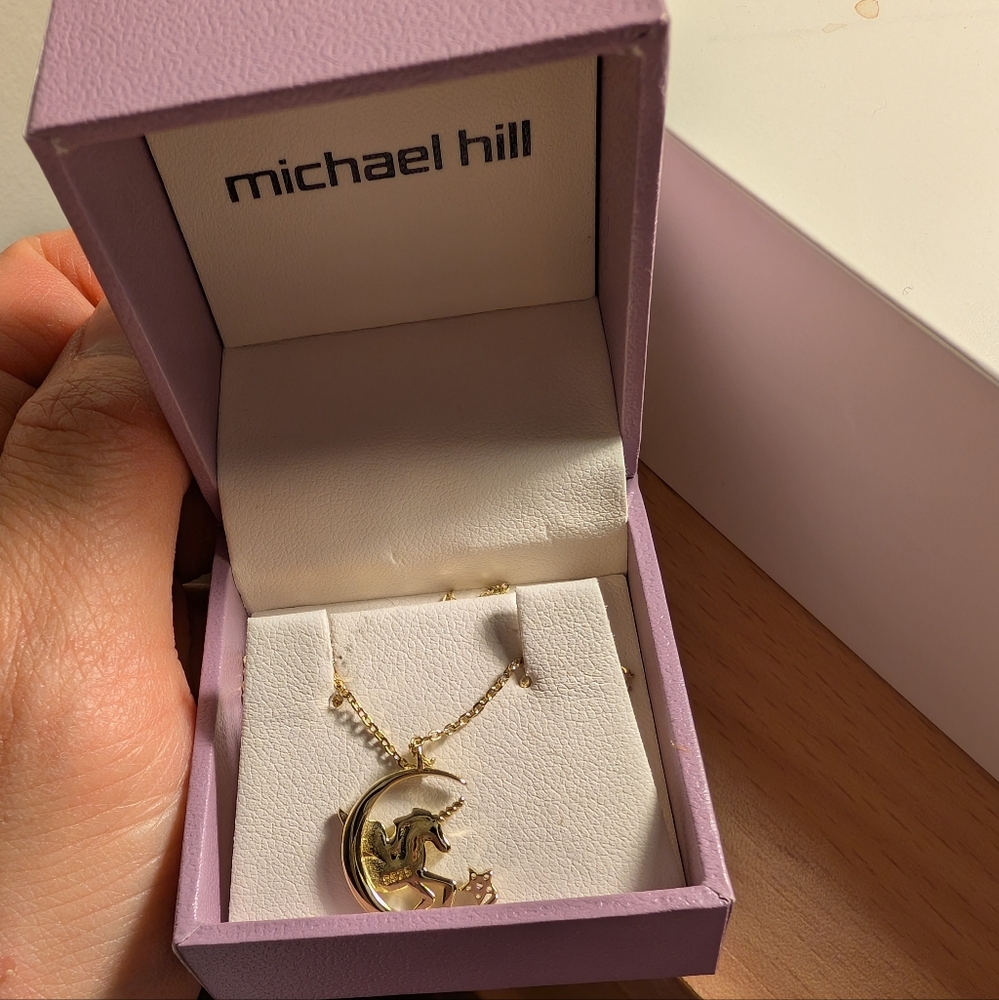 Gold Moon and Star Necklace